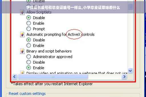 学位证书编号和毕业证编号一样么,小学毕业证意味着什么