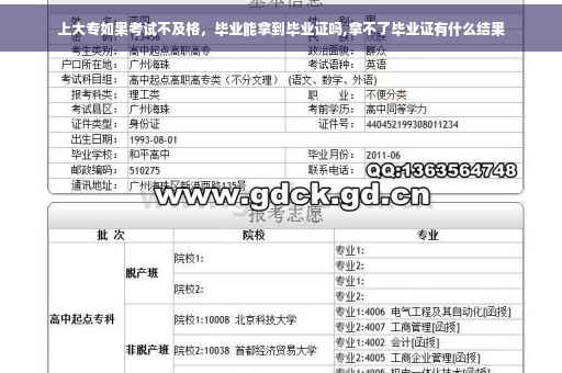 上大专如果考试不及格，毕业能拿到毕业证吗,拿不了毕业证有什么结果
