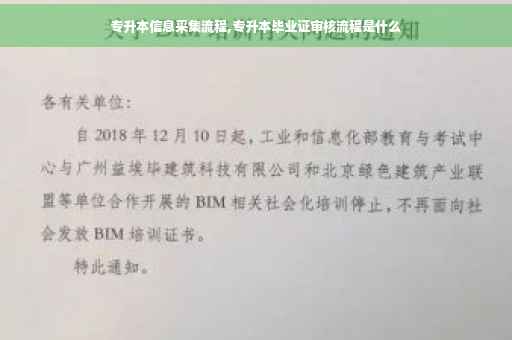 专升本信息采集流程,专升本毕业证审核流程是什么