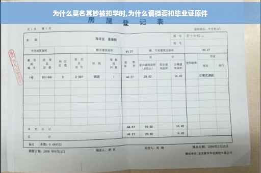 为什么莫名其妙被扣学时,为什么调档要扣毕业证原件