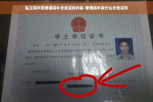 私立高中和普通高中毕业证的内容-普通高中发什么毕业证书