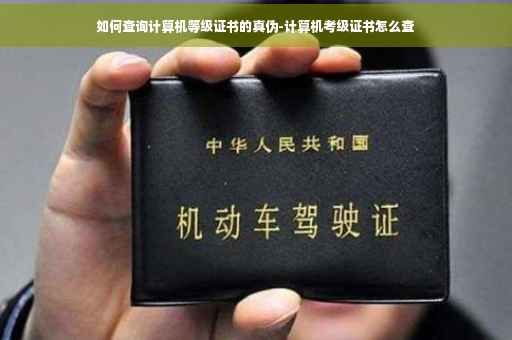 如何查询计算机等级证书的真伪-计算机考级证书怎么查