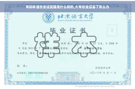 专科申请毕业证流程是什么样的,大专毕业证丢了怎么办