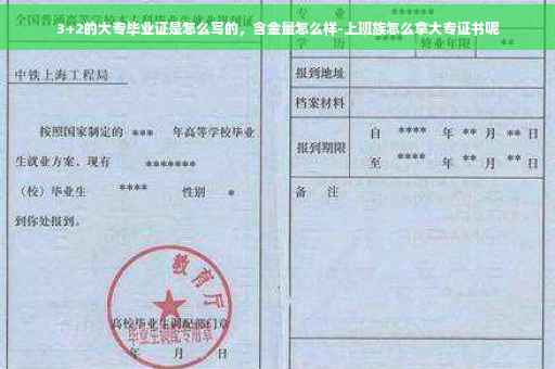 3+2的大专毕业证是怎么写的，含金量怎么样-上班族怎么拿大专证书呢