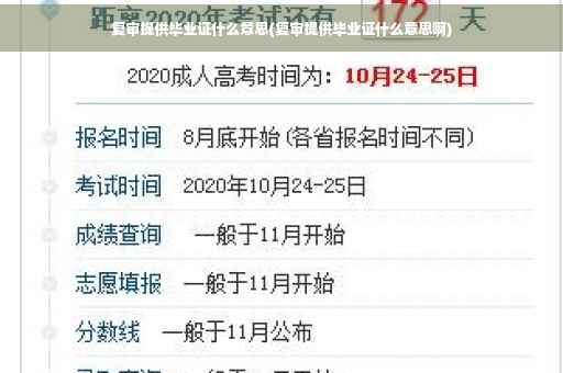 复审提供毕业证什么意思(复审提供毕业证什么意思啊)