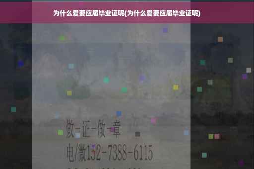 为什么爱要应届毕业证呢(为什么爱要应届毕业证呢)