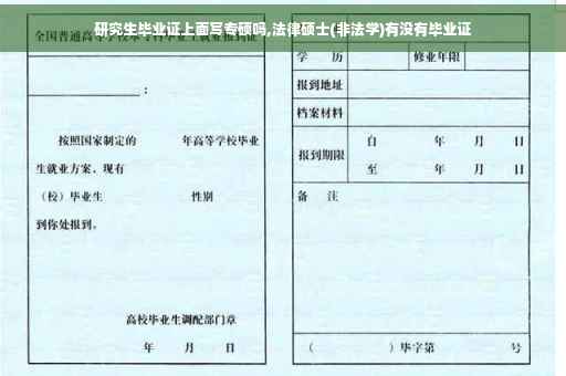 研究生毕业证上面写专硕吗,法律硕士(非法学)有没有毕业证