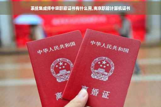系统集成师中级职称证书有什么用,南京职称计算机证书