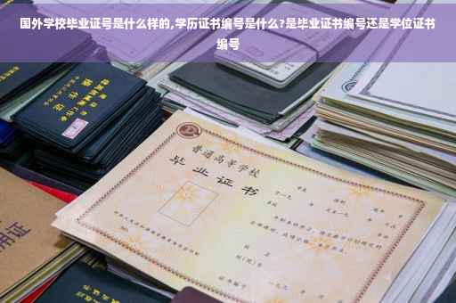国外学校毕业证号是什么样的,学历证书编号是什么?是毕业证书编号还是学位证书编号