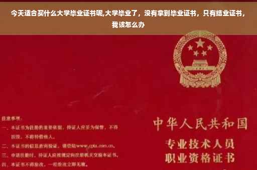 今天适合买什么大学毕业证书呢,大学毕业了，没有拿到毕业证书，只有结业证书，我该怎么办