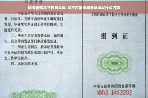 国考辅修双学位怎么填-双学位报考毕业证填写什么内容