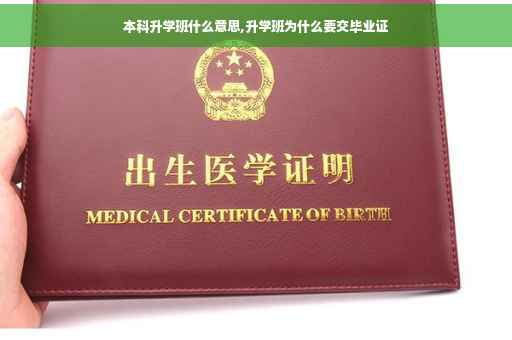本科升学班什么意思,升学班为什么要交毕业证