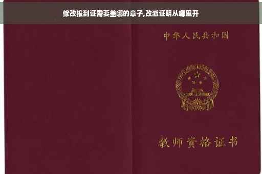 修改报到证需要盖哪的章子,改派证明从哪里开