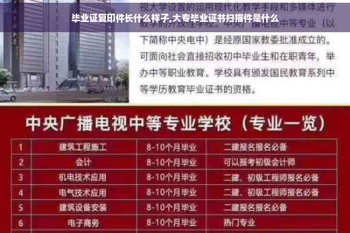 毕业证复印件长什么样子,大专毕业证书扫描件是什么