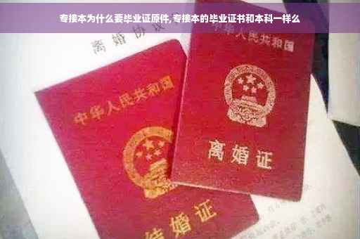 专接本为什么要毕业证原件,专接本的毕业证书和本科一样么
