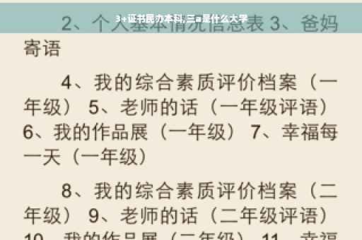 3+证书民办本科,三a是什么大学