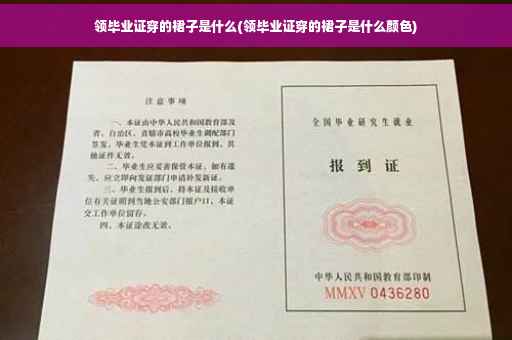 领毕业证穿的裙子是什么(领毕业证穿的裙子是什么颜色)