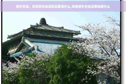 初中毕业，没拿到毕业证的后果是什么,没有初中毕业证意味着什么