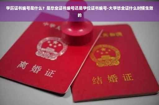 学历证书编号是什么？是毕业证书编号还是学位证书编号-大学毕业证什么时候生效的