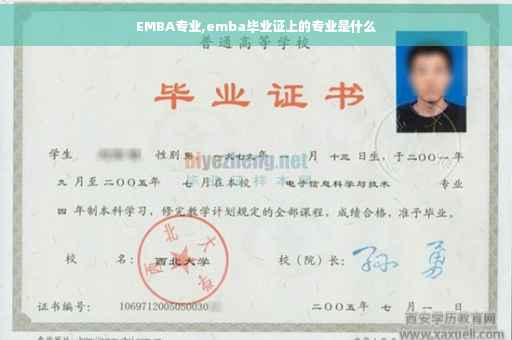 EMBA专业,emba毕业证上的专业是什么