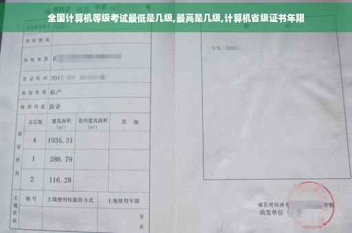 全国计算机等级考试最低是几级,最高是几级,计算机省级证书年限