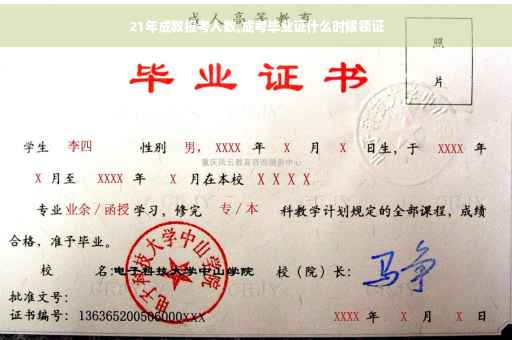 21年成教报考人数,成考毕业证什么时候领证