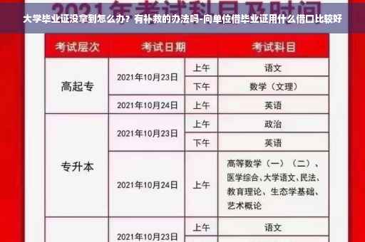 大学毕业证没拿到怎么办？有补救的办法吗-向单位借毕业证用什么借口比较好