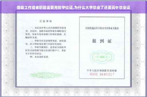哪些工作或者职称需要用到学位证,为什么大学毕业了还要高中毕业证