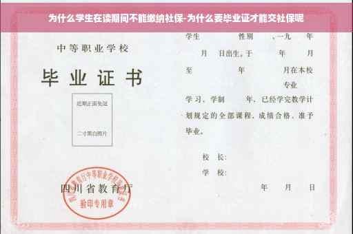 为什么学生在读期间不能缴纳社保-为什么要毕业证才能交社保呢