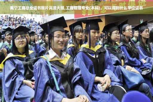 南宁工商毕业证书图片高清大图,工商管理专业(本科)，可以得到什么学位证书