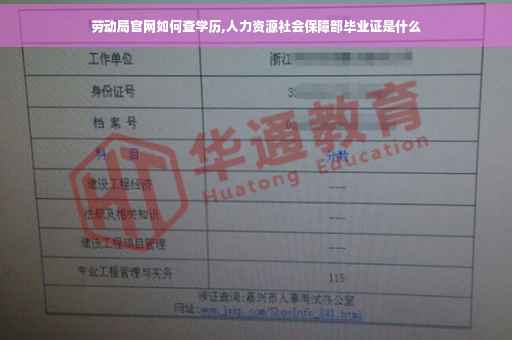 劳动局官网如何查学历,人力资源社会保障部毕业证是什么