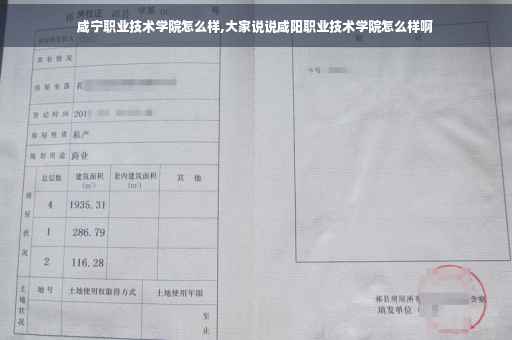 咸宁职业技术学院怎么样,大家说说咸阳职业技术学院怎么样啊