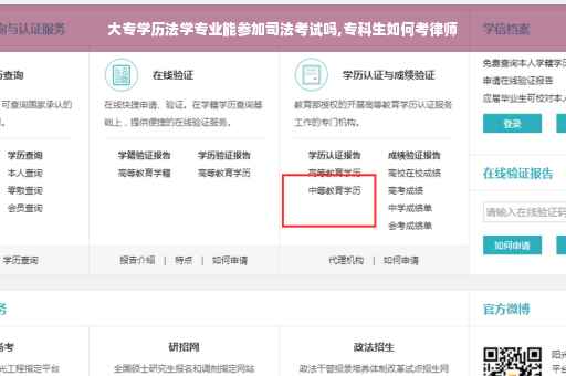 大专学历法学专业能参加司法考试吗,专科生如何考律师