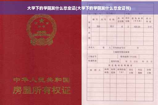 大学下的学院发什么毕业证(大学下的学院发什么毕业证书)