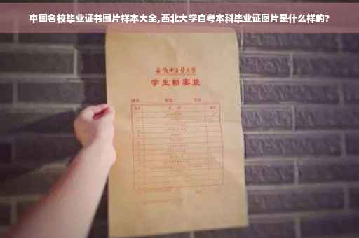中国名校毕业证书图片样本大全,西北大学自考本科毕业证图片是什么样的?