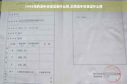 1990年的高中毕业证是什么样,正规高中毕业证什么样