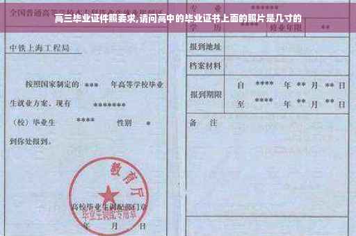 高三毕业证件照要求,请问高中的毕业证书上面的照片是几寸的