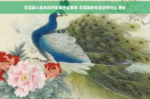 无军籍人防本科学员是什么意思-无军籍的毕业证有什么 用处