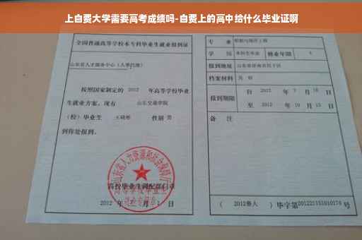 上自费大学需要高考成绩吗-自费上的高中给什么毕业证啊