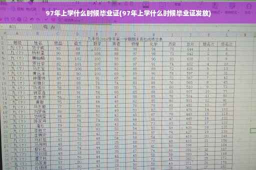 97年上学什么时候毕业证(97年上学什么时候毕业证发放)