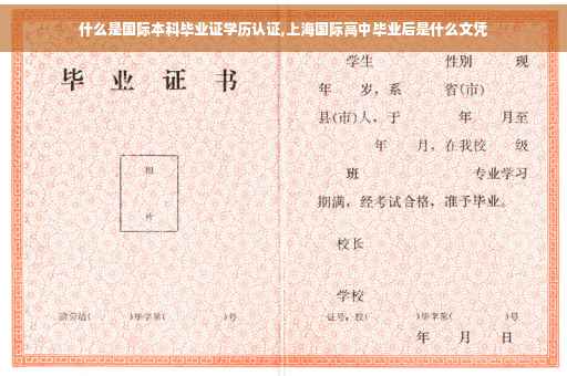 什么是国际本科毕业证学历认证,上海国际高中毕业后是什么文凭