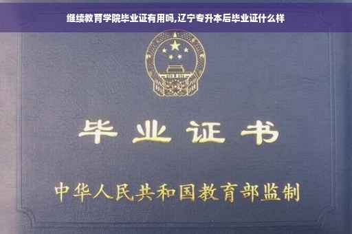 继续教育学院毕业证有用吗,辽宁专升本后毕业证什么样