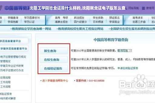 沈阳工学院毕业证是什么样的,沈阳就业证电子版怎么查