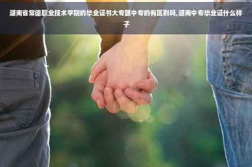 湖南省常德职业技术学院的毕业证书大专跟中专的有区别吗,湖南中专毕业证什么样子