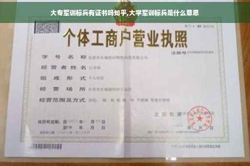 大专军训标兵有证书吗知乎,大学军训标兵是什么意思