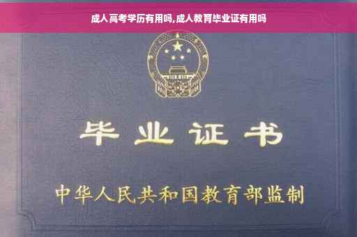 成人高考学历有用吗,成人教育毕业证有用吗