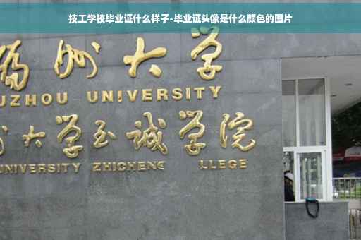 技工学校毕业证什么样子-毕业证头像是什么颜色的图片
