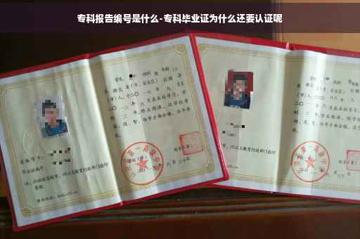 专科报告编号是什么-专科毕业证为什么还要认证呢