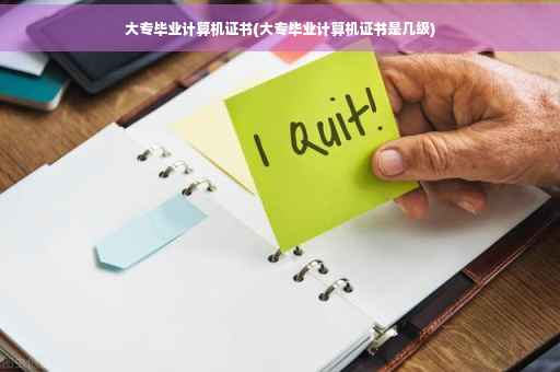 大专毕业计算机证书(大专毕业计算机证书是几级)