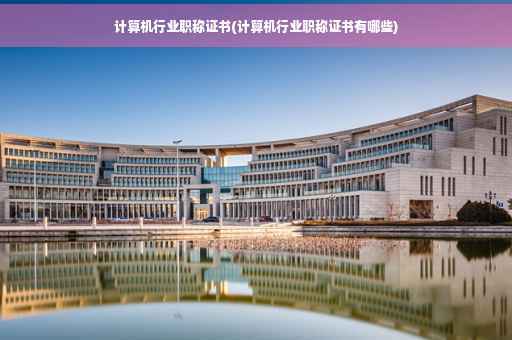 计算机行业职称证书(计算机行业职称证书有哪些)